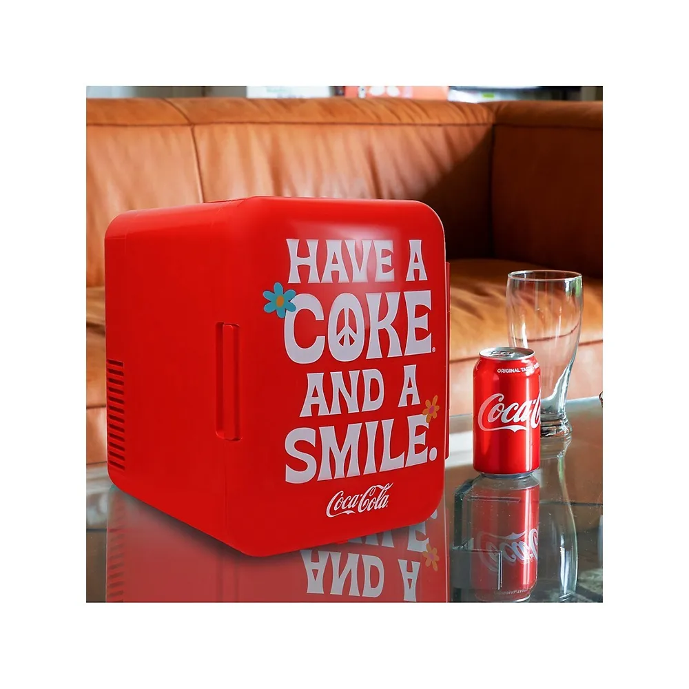 Koolatron Mini réfrigérateur portable c.a./c.c. à 6 canettes Coca-Cola  Zero, noir CZ04