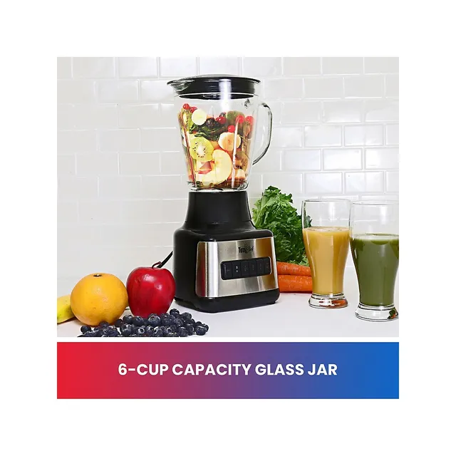 1500W Countertop Smoothies Blender with 10 Speed and 6 Pre-Setting Programs  - Costway