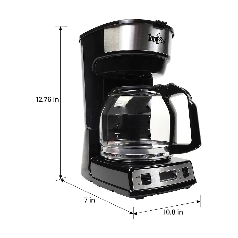 Programmable 12 Cup Coffee Maker with Reusable Filter