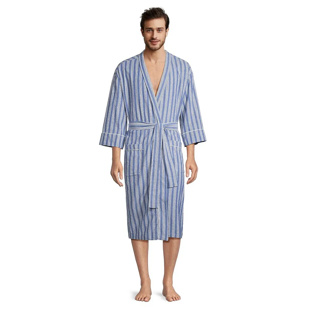 Striped Cotton Robe