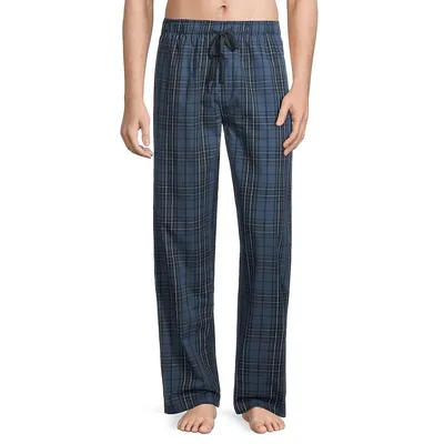 Poplin Windowpane Plaid Pyjama Pants
