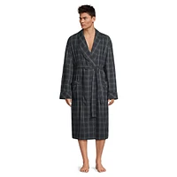 Plaid Flannel Wrap Robe