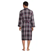 Plaid Flannel Shawl Robe