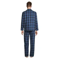 2-Piece Long-Sleeve Plaid Flannel Pyjama Set