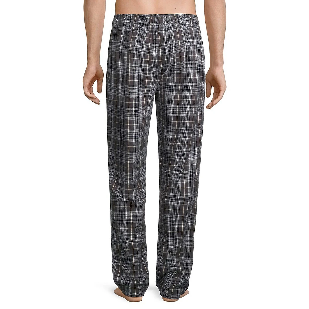 Pantalon de détente en finette à carreaux