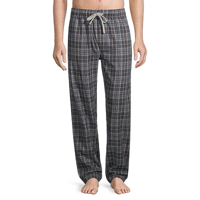 Pantalon de détente en finette à carreaux