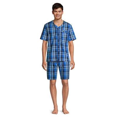 Poplin Essential Plaid 2-Piece Shorty Pyjama Set