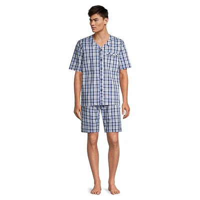 Plaid Poplin Essential 2-Piece Shorty Pyjama Set