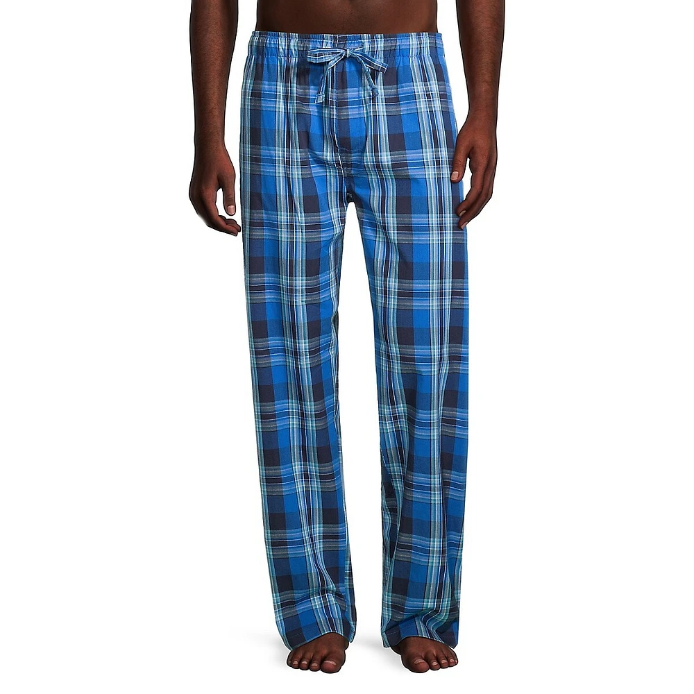 Pantalon de nuit en popeline à carreaux