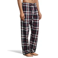 2-Piece Flannel Notch-Collar Pyjama Set