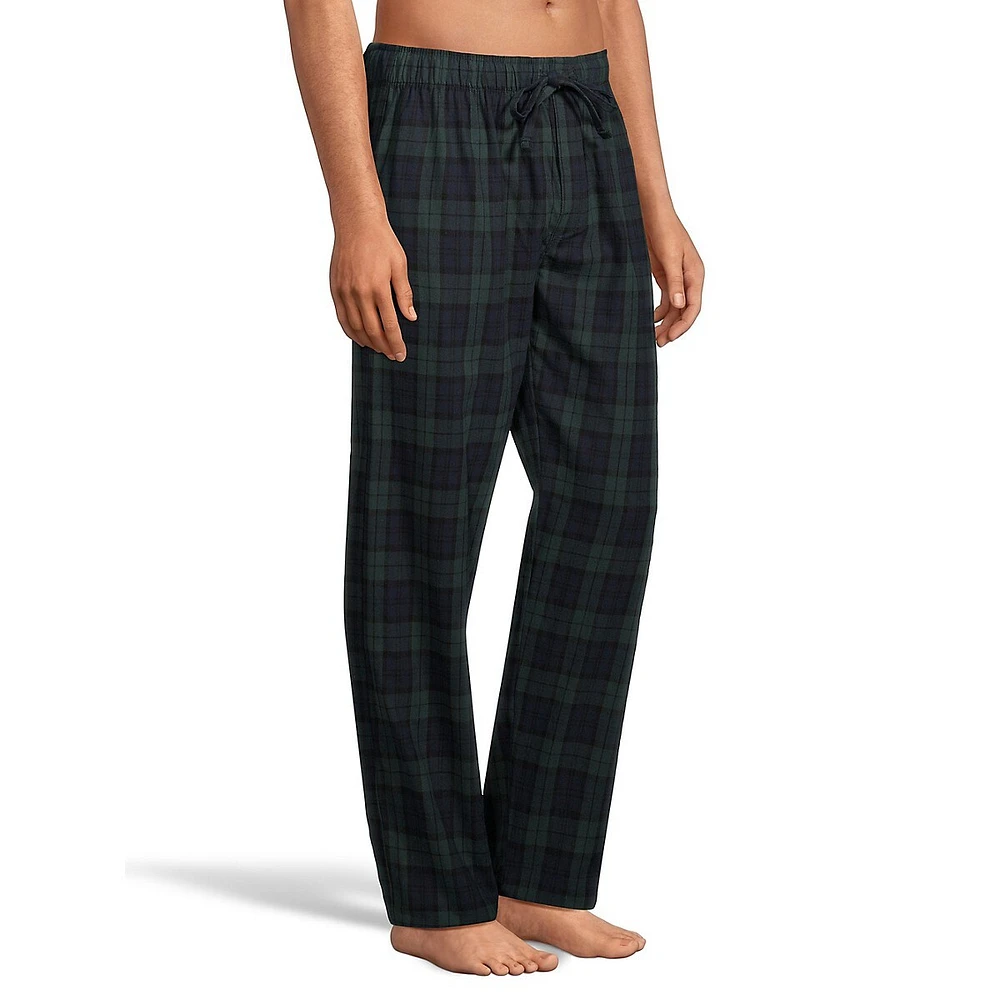 2-Piece Flannel Notch-Collar Pyjama Set