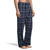 2-Piece Flannel Notch-Collar Pyjama Set