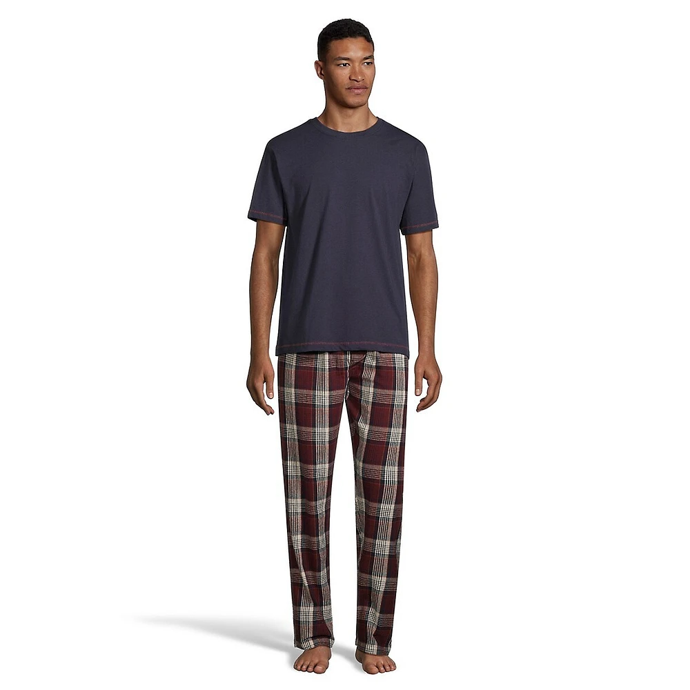 2-Piece T-Shirt & Flannel Pants Pyjama Set