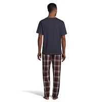 2-Piece T-Shirt & Flannel Pants Pyjama Set