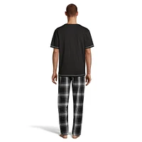 Ensemble pyjama 2 pièces avec t-shirt et pantalon en flanelle