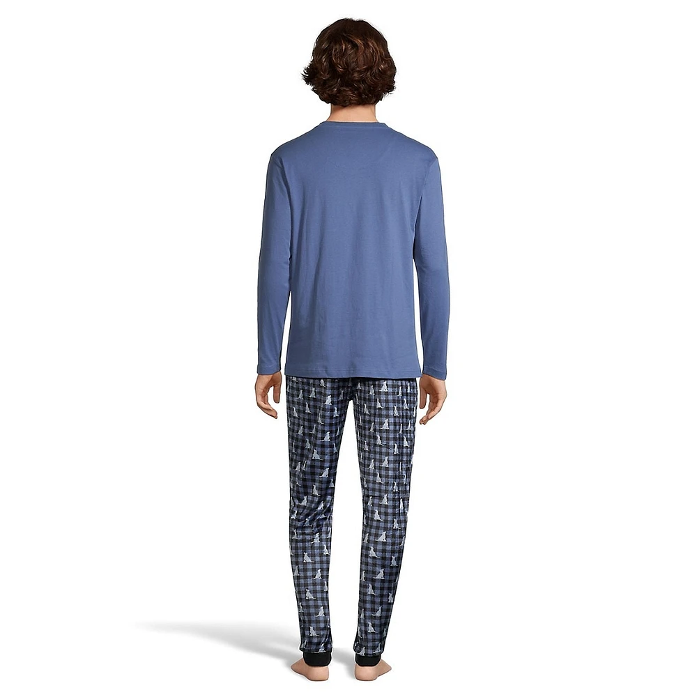 2-Piece Long-Sleeve Top & Jogger Pants Loungewear Set