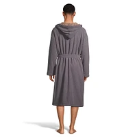 Bonded Knit & Fleece-Lined Hooded Robe