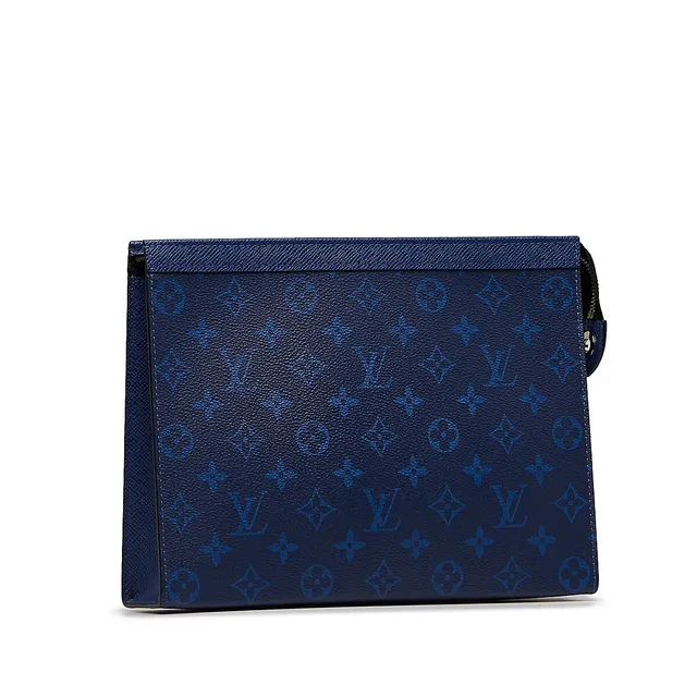 Louis Vuitton Blue Taigarama Pochette Discovery PM