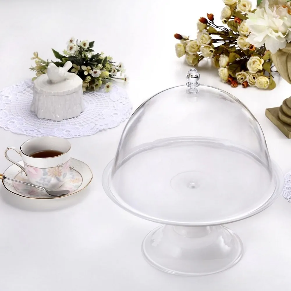 Acrylic Pedestal Cake Stand And Clear Dome 26cm