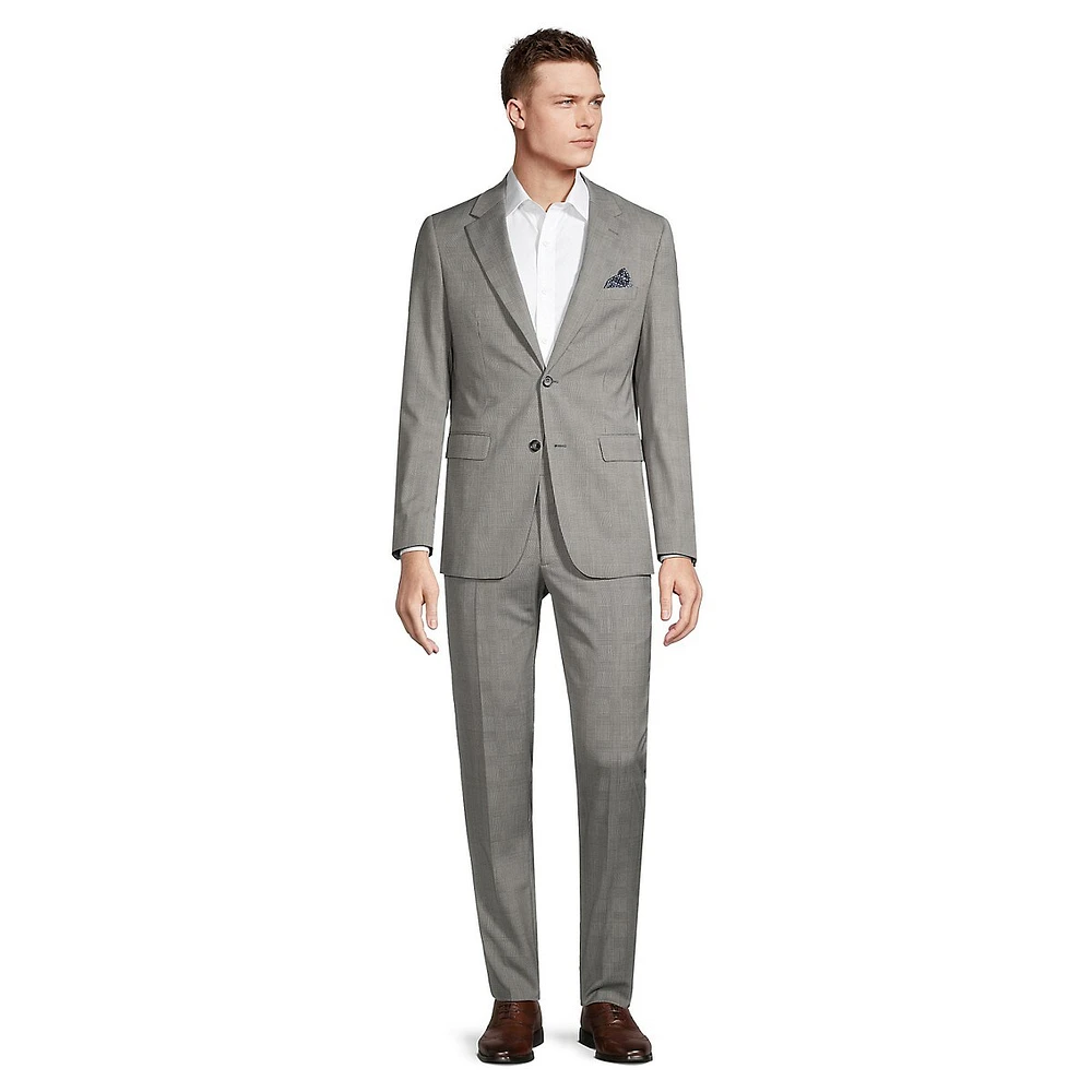 Slim-Fit Glen-Check Wool-Blend Stretch Suit