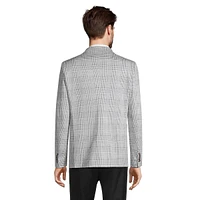 Slim-Fit Deconstructed Glen Plaid Soft Blazer