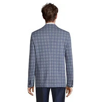 Slim-Fit Deconstructed Glen Plaid Soft Blazer