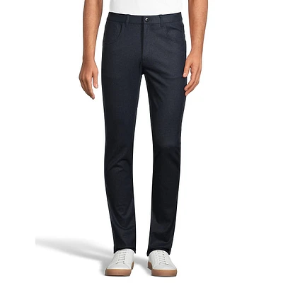 Slim-Fit 4-Pocket Stretch Jersey Pants