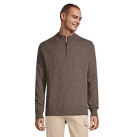 Zip-Neck Wool- Blend Pullover Sweater