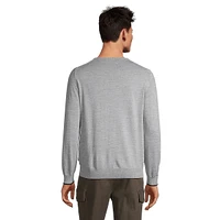 Tonal-Knit Wool-Blend Crewneck Sweater