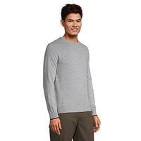 Tonal-Knit Wool-Blend Crewneck Sweater