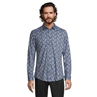 Paisley-Print Stretch Jersey Knit Shirt