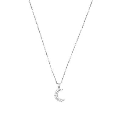 Chain With Pendant For Women, Silver 925 | Moon