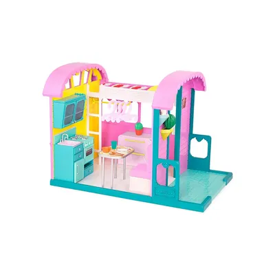 14″ Caravan Dollhouse & Furniture Playset