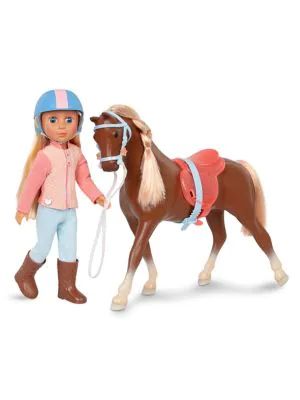 Milla & Milkyway 14″ Poseable Equestrian Doll & Horse
