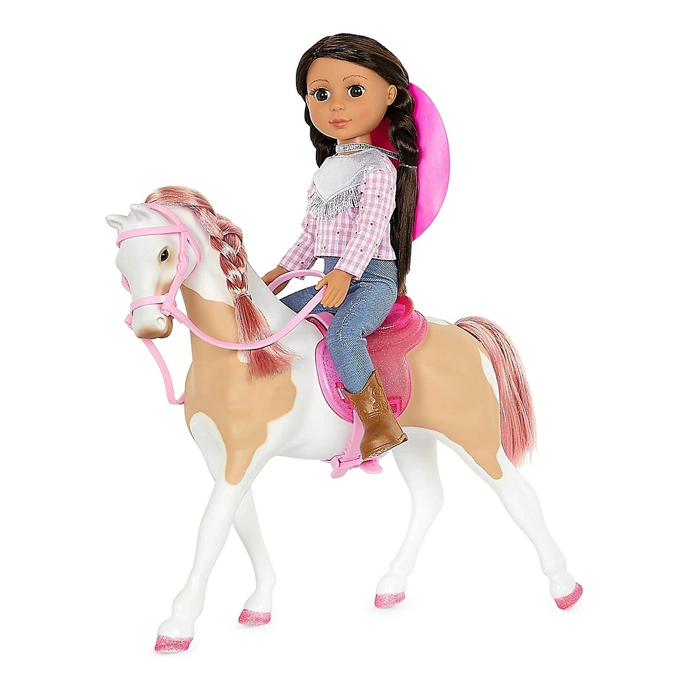 Bria & Bonnie 14" Poseable Equestrian Doll With Horse