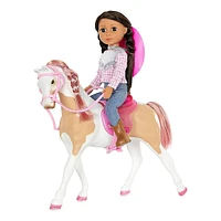 Bria & Bonnie 14" Poseable Equestrian Doll With Horse