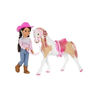 Bria & Bonnie 14" Poseable Equestrian Doll With Horse