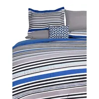 Stripe Blue 8-Piece Comforter Bed a Bag