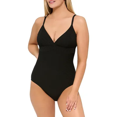 Rise Up Christina Ribbed One-Piece Swimsuit