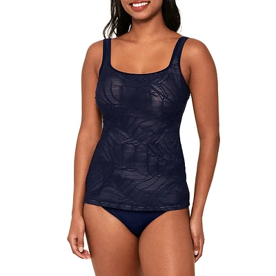 Haut tankini texturé bonnet D