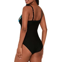 Maillot de bain une pièce à panneaux imprimés