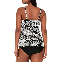 Haut tankini volant imprimé
