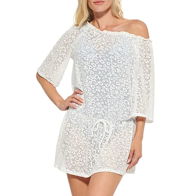 Boho Openwork Swim Coverup Dress