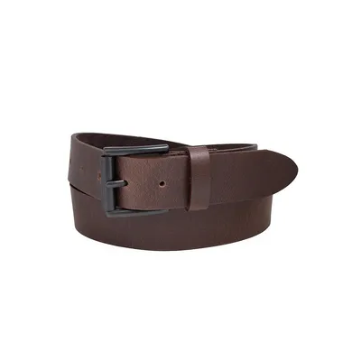 RW&CO. - Textured Leather Belt With Automatic Buckle - Black - 34