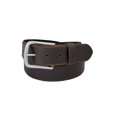 Raw Bevelled Edge Leather Belt