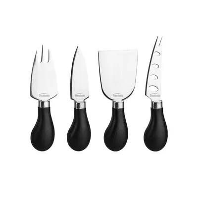 4-Piece Specialty Cheese Knives & Serving Fork Set