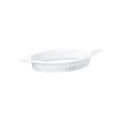 Ensemble de plats ovales Au Gratin en porcelaine, 4 pièces