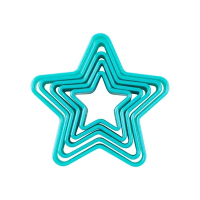 Ensemble de cinq emporte-pièces en forme d'étoile