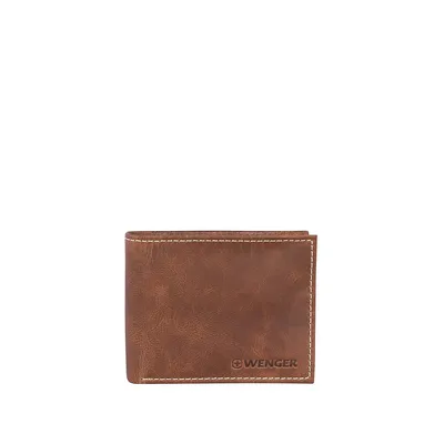 Boxed Leather Wallet with Removable ID Case