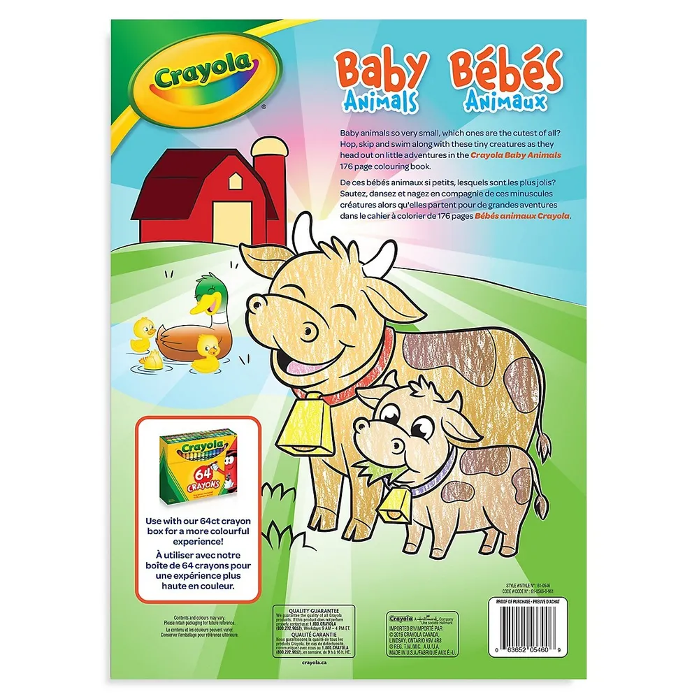 Baby Animals 176-Page Colouring Book